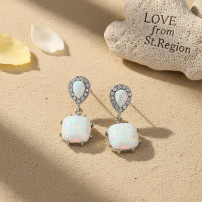 Resin & Cubic Zirconia Drop Earrings - Street Region