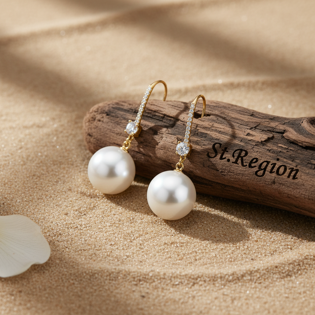 Cubic Zirconia & Pearl 18K Gold-Plated Dangle Drop Earrings - Street Region