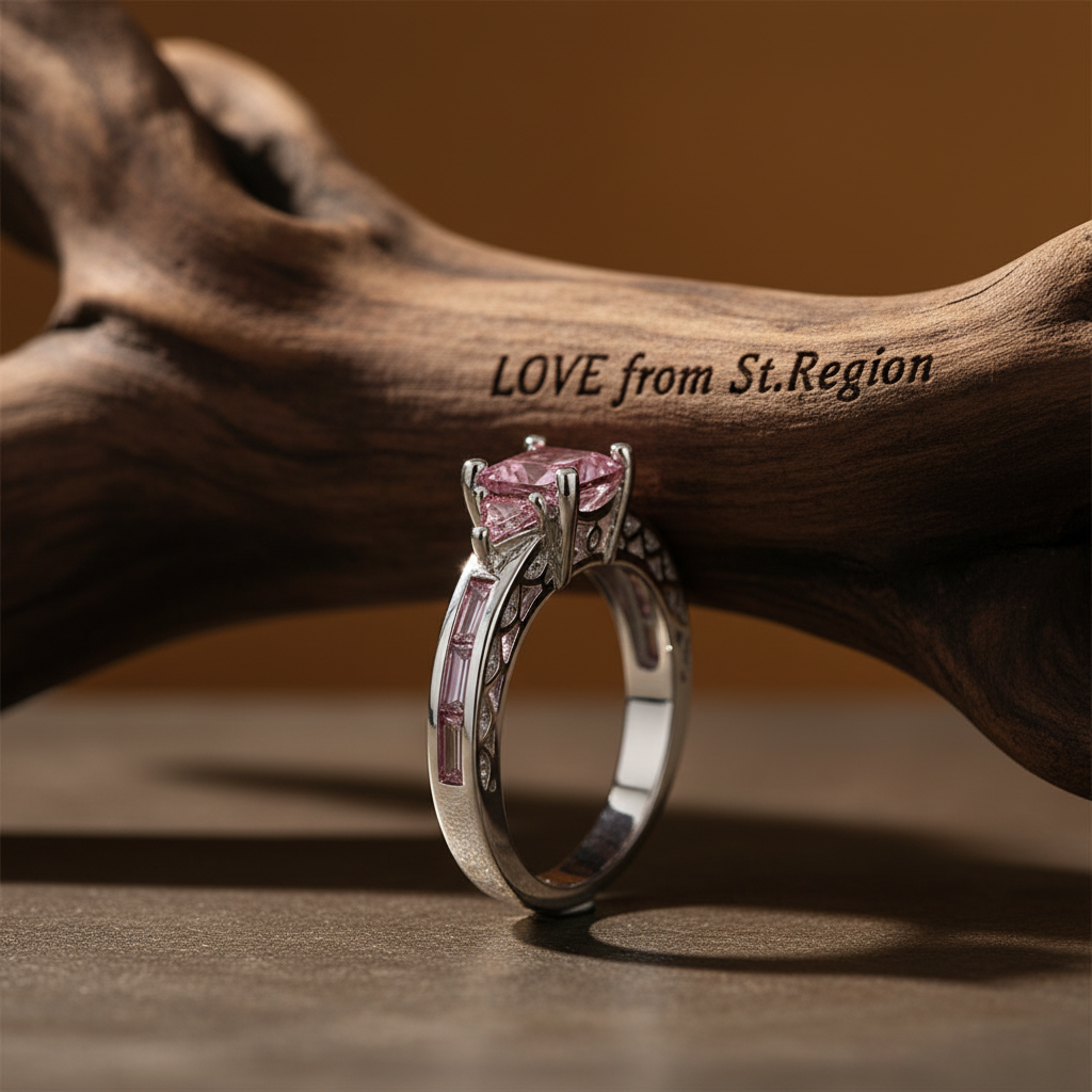 Pink Crystal & Silver-Plated Prong Illusion Ring - Street Region