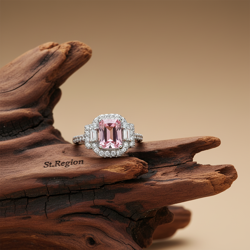 Pink Crystal & Cubic Zirconia Radiant-Cut Ring - Street Region