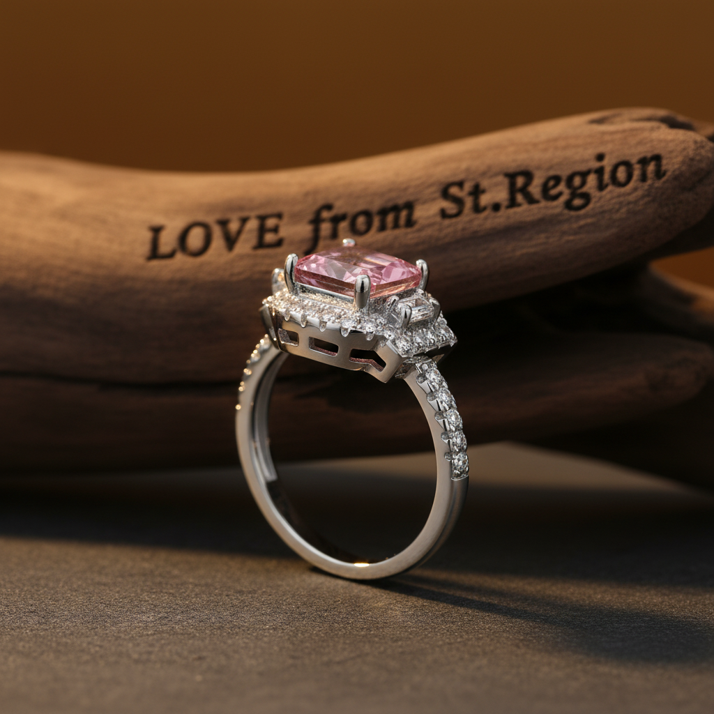 Pink Crystal & Cubic Zirconia Radiant-Cut Ring - Street Region