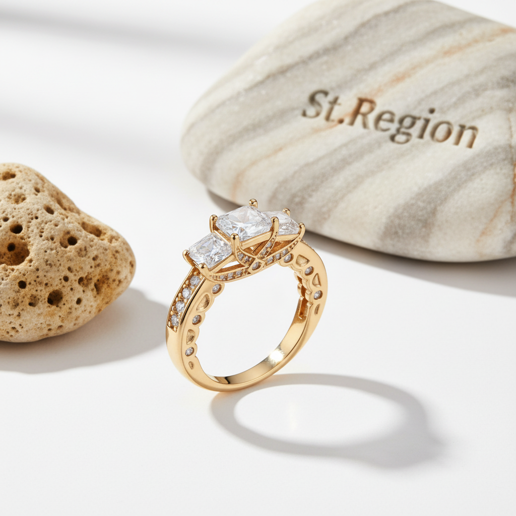 Crystal & Cubic Zirconia Princess-Cut Band Ring - Street Region