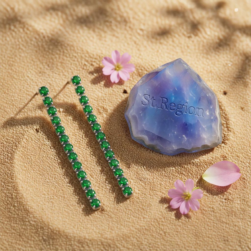 Green Cubic Zirconia and Silvertone Tassel Drop Earrings, silver drop earrings for women, detail close-up