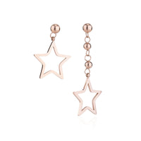 18k Rose Gold-Plated Star Drop Earring - streetregion
