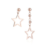 18k Rose Gold-Plated Star Drop Earring - streetregion