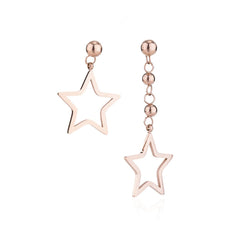 18k Rose Gold-Plated Star Drop Earring - streetregion