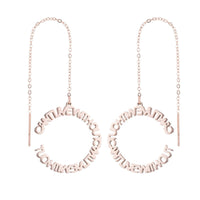 18k Rose Gold-Plated 'Can't Live Without' Hoop Threader Earrings