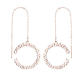 18k Rose Gold-Plated 'Can't Live Without' Hoop Threader Earrings