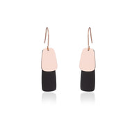 Black & 18k Rose Gold-Plated Scale Drop Earring