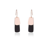 Black & 18k Rose Gold-Plated Scale Drop Earring