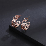 18k Rose Gold-Plated Smiley Hoop Earrings