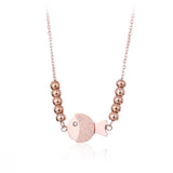 Cubic Zirconia & 18k Rose Gold-Plated Fish & Bead Pendant Necklace