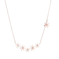 18k Rose Gold-Plated Linking Mums Pendant Necklace - streetregion