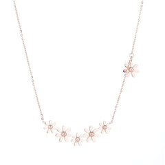 18k Rose Gold-Plated Linking Mums Pendant Necklace - streetregion