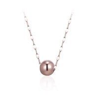 18k Rose Gold-Plated Ball Pendant Necklace - streetregion