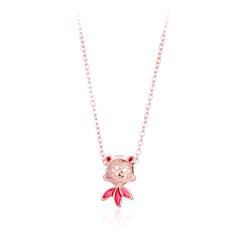 18K Rose Gold-Plated Fish Pendant Necklace