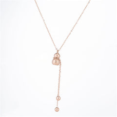 18K Rose Gold-Plated Calabash & Bead Pendant Necklace