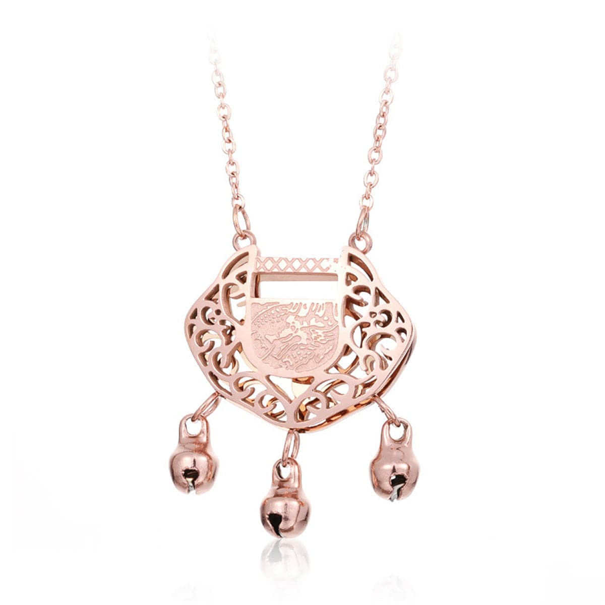 18K Rose Gold-Plated Lock Of Longevity Pendant Necklace