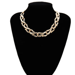 18K Gold-Plated Chain Statement Necklace