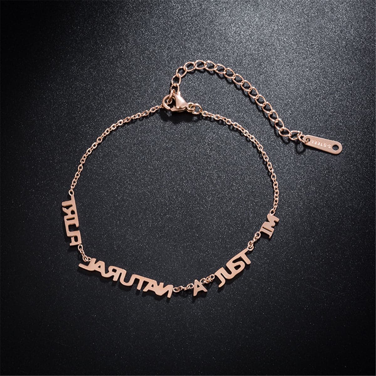 18K Rose Gold-Plated 'Just A Natural Flirt' Anklet
