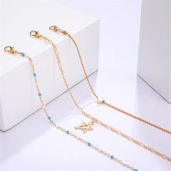 18K Gold-Plated Star & Heart Bracelet Set