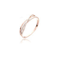 cubic zirconia & 18k Rose Gold-Plated Triple-Cross Bangle - streetregion