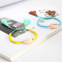 Shell & Reconstituted Turquoise Stretch Bracelet Set