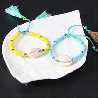 Shell & Reconstituted Turquoise Stretch Bracelet Set