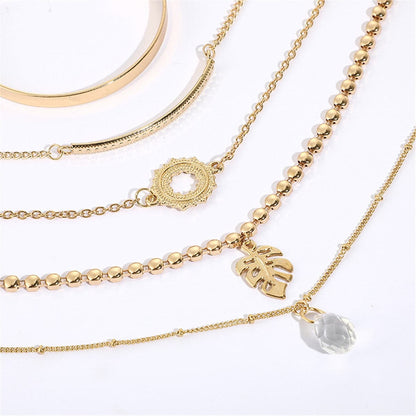 Crystal and 18K Gold-Plated Station Bracelet and Cuff Set, gold bracelet for women, vintage-inspired design, lifestyle look