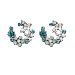 Crystal & Cubic Zirconia Butterfly Stud Earrings