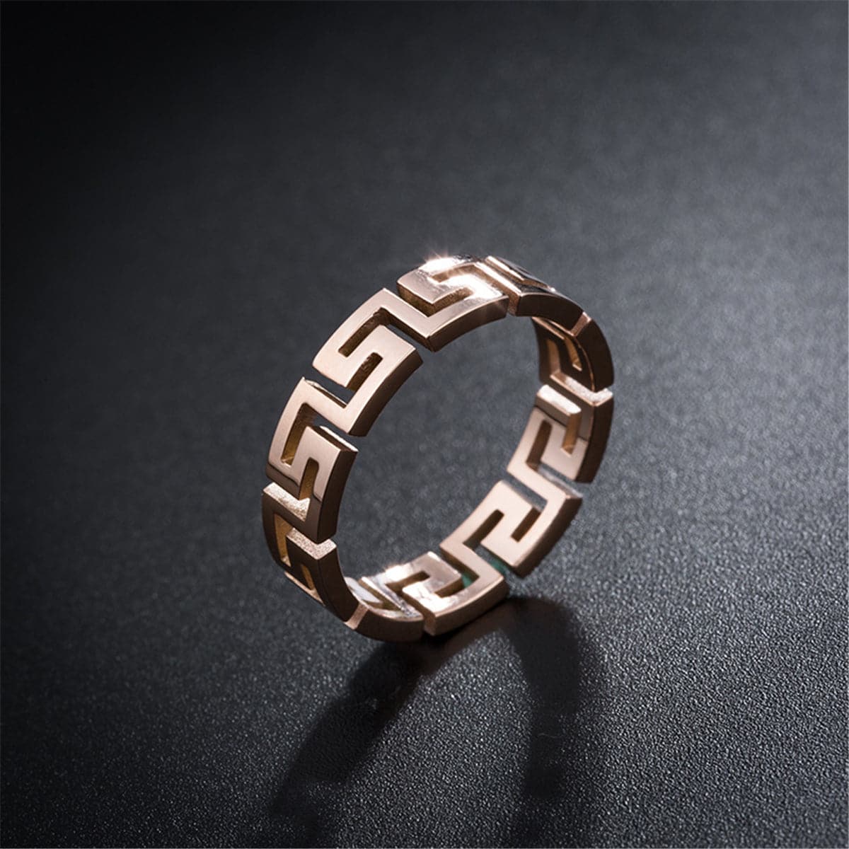 18k Rose Gold-Plated Great Wall Band - streetregion