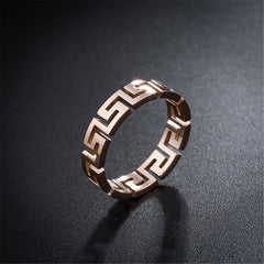18k Rose Gold-Plated Great Wall Band - streetregion