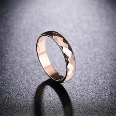 18K Rose Gold-Plated Diamond-Cut Band