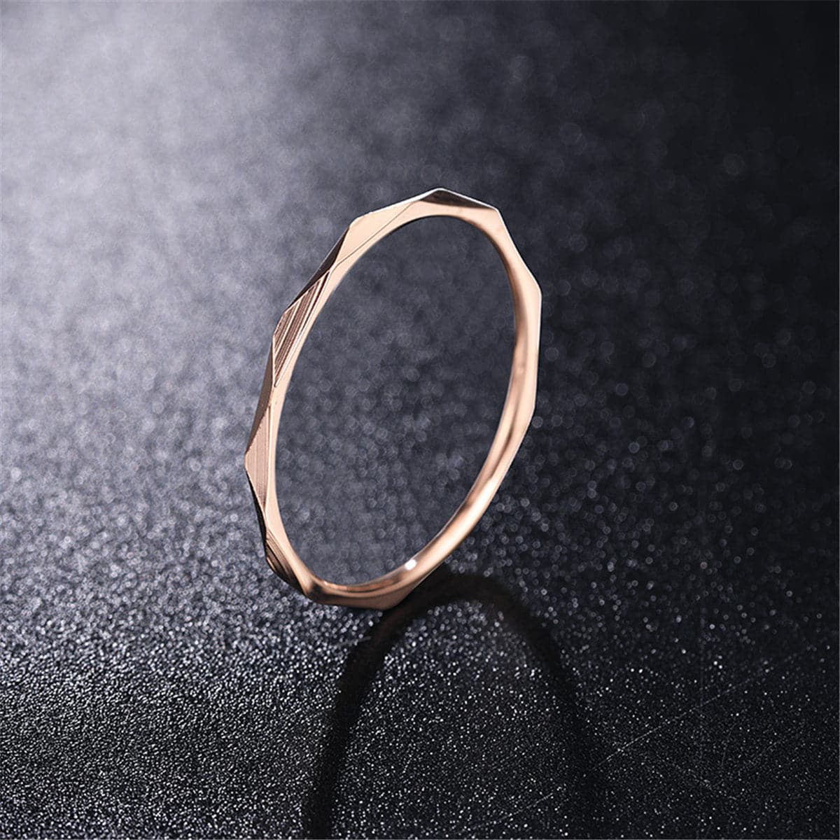 18k Rose Gold-Plated Cut Band - streetregion