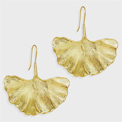 18K Gold-Plated Lotus Leaf Drop Earring