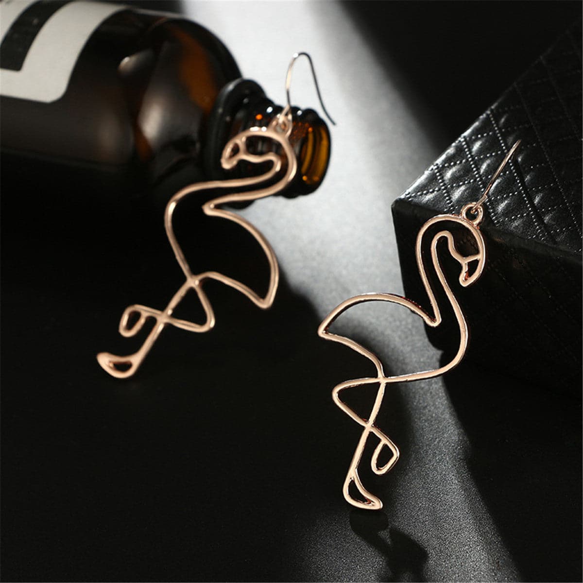 18K Gold-Plated Flamingo Drop Earrings