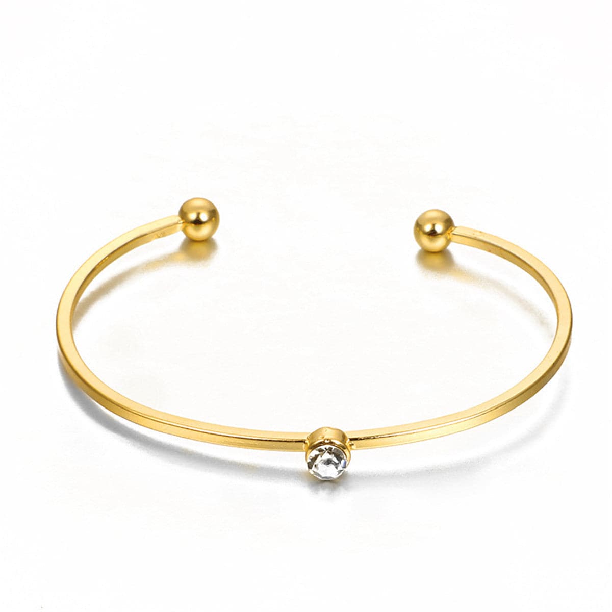 Cubic Zirconia & 18K Gold-Plated Arrow Cuff & Bracelet Set