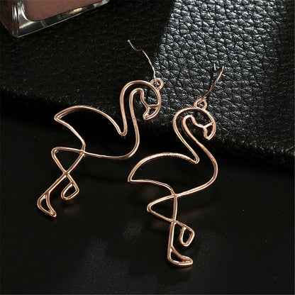 18K Gold-Plated Flamingo Drop Earrings