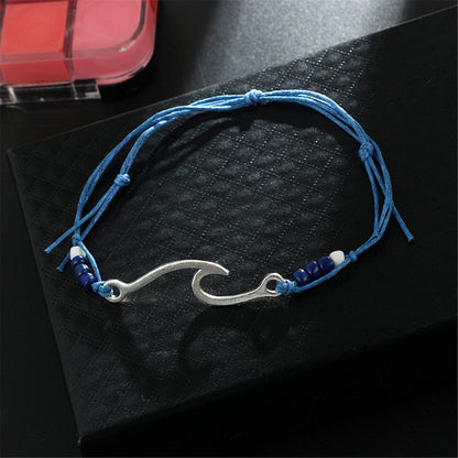 Turquoise and Silver-Plated Fishing Hook Bracelet Set, jewelry gift sets for women, everyday style, styled look