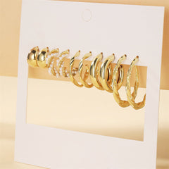 Pearl & 18K Gold-Plated Twisted Hoop Earrings Set