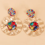 Red Multicolor Crystal & Cubic Zirconia 18K Gold-Plated Drop Earrings