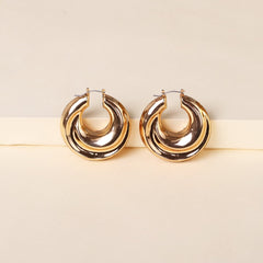 18K Gold-Plated U-Shape Drop Earrings