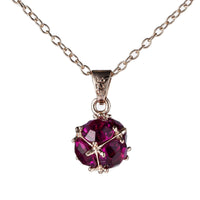 Rose Crystal & 18k Rose Gold-Plated Pendant Necklace