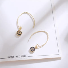cubic zirconia & 18k Gold-Plated Devil's Eyes Drop Earrings - streetregion
