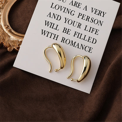 18K Gold-Plated Drop Huggie Earring