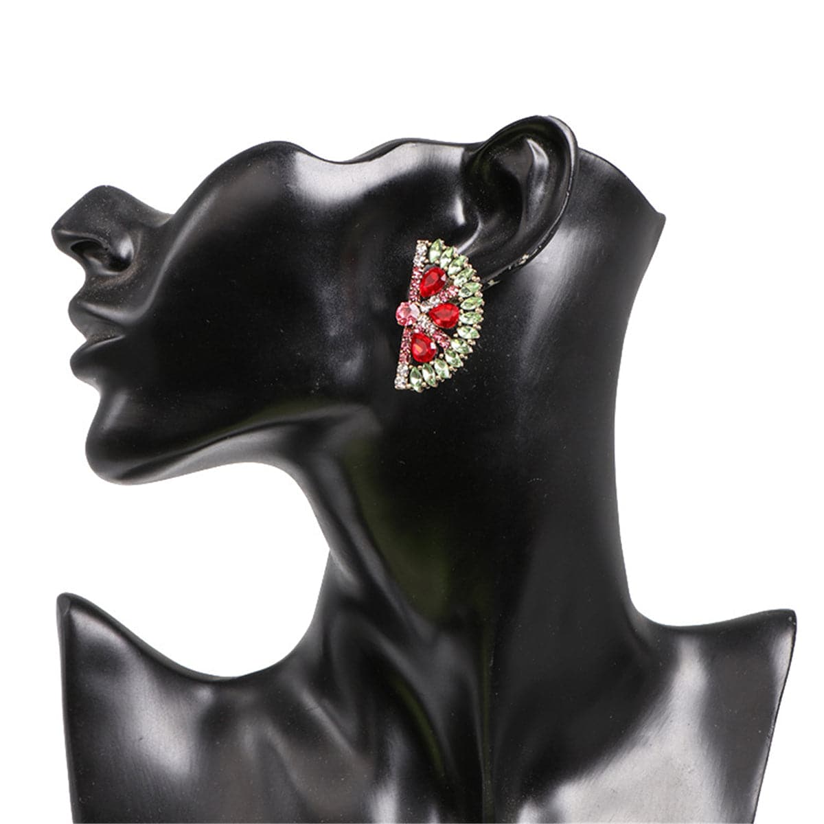 Crystal & Cubic Zirconia Orange Stud Earrings