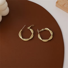 18K Gold-Plated Twine Hoop Earrings