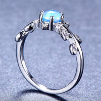 Blue Opal & cubic zirconia Botany Ring - streetregion