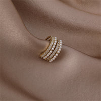Pearl & Cubic Zirconia Ear Cuffs