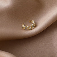 Cubic Zirconia & 18k Gold-Plated Star Ear Cuff